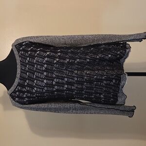 Pete Made In America Gray & Black Grunge Punk Goth Emo Women's Cotton Sweater XL